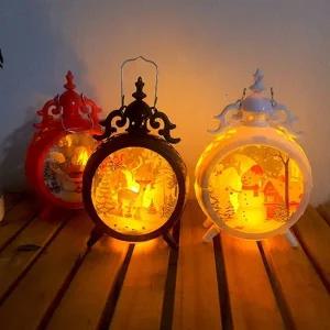 LND 당일 루미벨 크리스마스 무드등 랜턴 조명 인테리어 장식 소품 LED 초 선물 산타 루돌프 원형벨