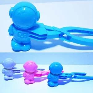 (선택 색상랜덤)미니 우주인 눈뭉치 제조기 눈사람메이커 스노우볼 눈싸움 오리눈사람집게 오리눈집게 크리