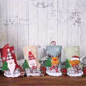 산타양말주머니 울타리 데코 인테리어장식 트리꾸미기 크리스마스 루돌프 트리