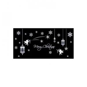 ( )FWP 크리스마스 유리창 스티커 트리 창문 대형 붙이는 인테리어 데코 거룩한 천사