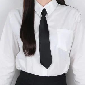 [파라노말샵](국산) 블랙 무지 32cm 자동넥타이 교복넥타이 정장넥