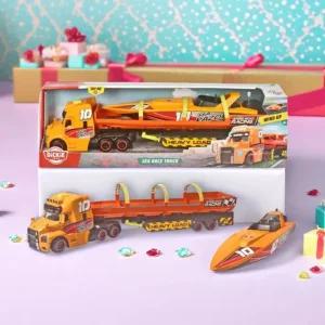 디키 트럭 보트 플레이세트 트레일러 운반트럭 모형 자동차 미니카 사운드 라이트 역할놀이