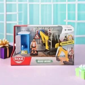디키 건설 로드워크 중장비 자동차 장난감 포크레인 굴착기 화장실 모형 공사장 역할놀이