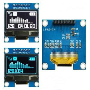IPS 1.3 인치 7PIN SPI 흰색파란색 OLED 스크린PCB 보드 포함 SH1106 드라이브 IC 호환 SSD1306 128x64