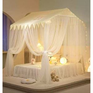 공주 침대 커튼 침실 침실데코 레이스캐노피 노란색 로맨틱 기본형 캐노피