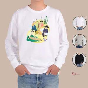 남여공용 문화 디자인 아쟁 맨투맨 북 가야금 전통 북전통mno173