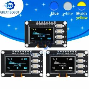 12pcs Arduino 용 4x4 키 I2C SSD1315 LCD 스크린 보드가있는 0.96 인치 OLED IIC 흰색노란색 파란색파란색
