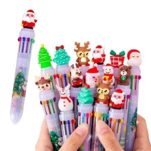 크리스마스 10색 칼라볼펜(1개) 다이어리꾸미기