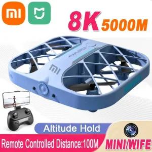 샤오미 미지아 H107 8K 미니 드론 카메라가 달린 4K 쿼드콥터 실시간 변속기 포켓 UFO 소형 리모컨 비행기