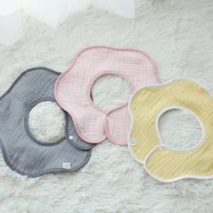 꿈두부 유아 롤링턱받이 양면거즈 3종 모음 아기 이유식 준비물