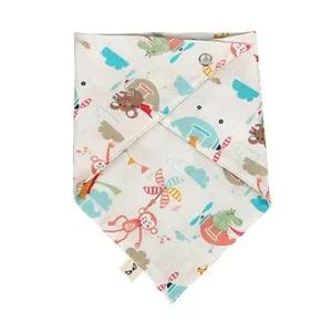 국내제작 이중거즈 원숭이 턱받이 스카프빕 순면거즈