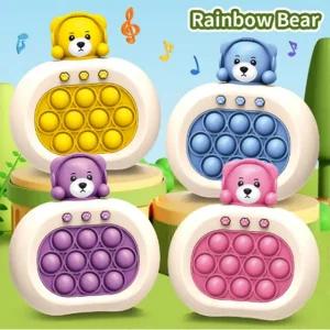 헤드셋 곰돌이 스피드 푸쉬팝 게임기 스트레스해소 집중력 버블 두더지