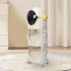 트롤리 스페이스 유아 이동식장난감 정리대 3단