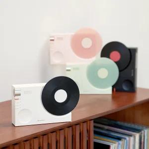 사운드룩 SL-BS800 레트로 인테리어 블루투스 스피커 휴대용 캠핑 거실 카페 소형 미니 시계 무선 스피커