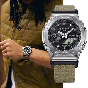 [지샥][지샥 정품] 지얄오크 메탈 팔각 나토밴드 스포츠 전자 군인 손목시계