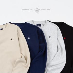 폴로 클럽 남자 맨투맨 티셔츠 오버핏 긴팔 라운드 간절기 긴팔티 무지 면티 빅사이즈