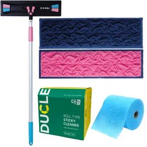 닥터에클린 밀대 청소기 + 더클 점착 청소포 본품 리필 +윙클 극세사 걸레 2종 집들이 선물세트