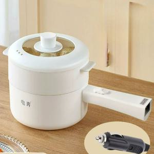 트럭용 시거잭 프라이팬 냄비 포트 트럭 여행 취사 캠핑카 캠핑 흰색 전기프라이팬 밥솥 전기