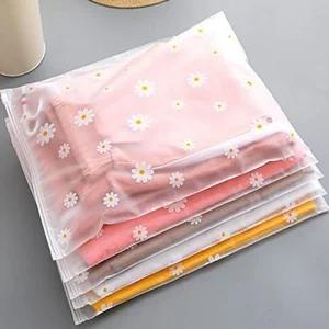 화장품 욕실용품 속옷 플라워 방수 의류 22x30 지퍼백 해외여행 일회용품