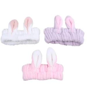 헤어밴드 귀여운 품 얼굴 화장 세안 토끼 디자인 로션 스킨 페이스 샤워