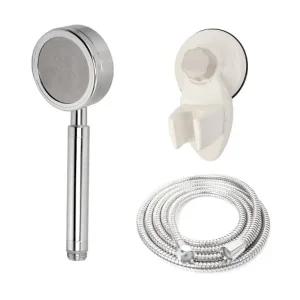 알루미늄 샤워기 메탈호스 B세트 1.5m 절수 고압 샤워헤드 샤워줄 욕실 거치대 걸이 샤워꼭지 교체 부속품