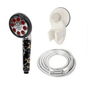 쿨 샤워기 메탈호스 B세트 2m 샤워헤드 절수형 교체 필터 화장실 부속품 호스 호수 고압 수전 거치대 홀더