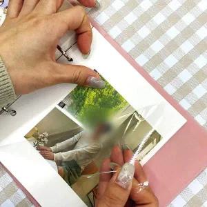 네컷 앨범 사진첩 포토북 인생사진 그린 접착식 성장앨범