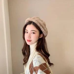 패션 겨울 베레모 화가모자 빵모자 여성모자 겨울모자 헌팅캡모자 화가모자 벙거지모자 베레모 여성 겨울