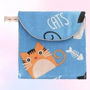 [피커]여성 생리대 파우치 휴대용 천파우치 지퍼형 가방