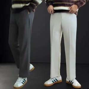 세미와이드 빅사이즈 남자기모슬랙스 10부 히터스 기모 슬랙스 9부 겨울슬랙스 피치 2타입 S-5XL 4color