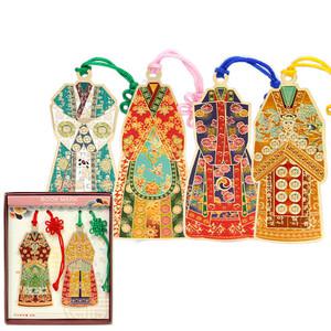 [박씨상방] 한복책갈피(남여2종)+선물용상자(전통남녀한복) /외국인선물 북마크