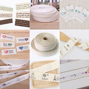 라벨테이프 / 라벨끈 스템프라벨끈 린넨테이프 핸드메이드