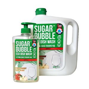 슈가버블 친환경 애플향 주방세제 4L리필+940ml 1종 코스트코 식기세정제 야채 과일세척제 설거지 대용량