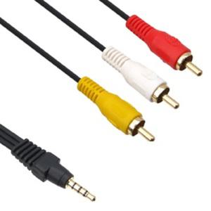 4극 스테레오 3.5파이 숫 to 3RCA 숫 AV 케이블 1.5M