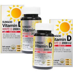 총2병-12개월분 미국 비타민D 2000I.U 칼슘 연질 D3 골다공증발생위험 감소도움을 줌