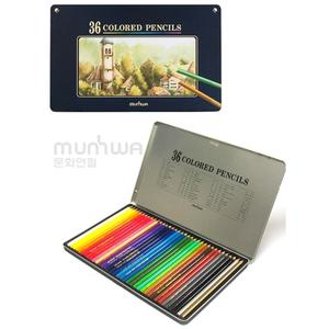 문화고급36색연필(틴)