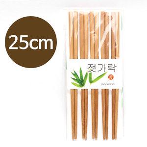 대나무 젓가락 민자 25cm 5벌 (일식 횟집 튀김 긴젓가락 라면 우동 스시 음식점 원목 우드젓가락 저분 선물