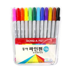 싸인펜/동아/12색/줄무늬/사인펜/다용도