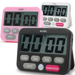 아쿠바 디지털 듀얼타이머 블랙 무음조절 벽걸이 자석 탁상 쿠킹