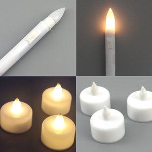 led 화이트 오렌지 촛불 이벤트 생일 LED 모양초 양초