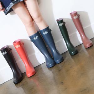 여성 버클 미들 롱 레인 부츠/패션 장화/장마 여자 장화