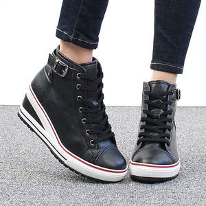 뒷벨트 키높이운동화 웨지힐 스니커즈 하이탑