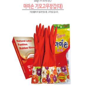마미손 기모 고무장갑(대) 천연 라텍스 보온