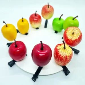 사과핀.사과안테나 머리핀