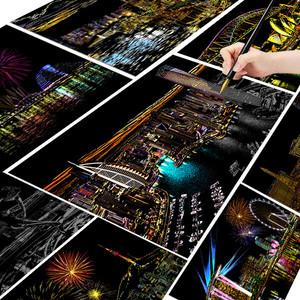 스크래치스토리뷰 컬러링북 세계야경II 단품