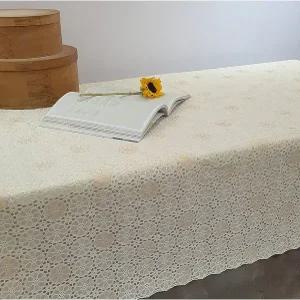 잘라쓰는 레이스방수식탁보 비닐 테이블보 쟈스민 135cm-50cm