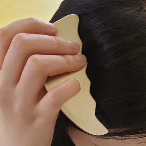 [명성유기] 방짜유기 뿔괄사 마사지기+ 각인