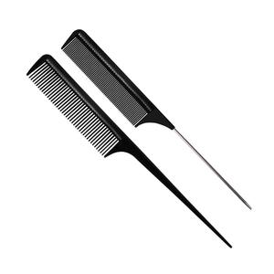 딥블랙 가르마 스틸 쇠 꼬리빗