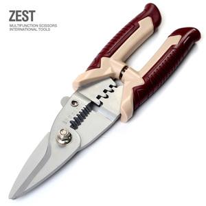 다목적 만능 멀티가위 Z-210 컷팅+전선피복제거+압착기능 스트리퍼 철판 다기능가위