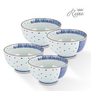 [헨느] 도트빗살 15.5cm 곰탕기 4P / 국그릇 / 면기